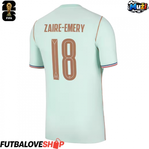 Dres Francúzsko Warren Zaire-Emery #18 Preč MS 2026 Krátky Rukáv